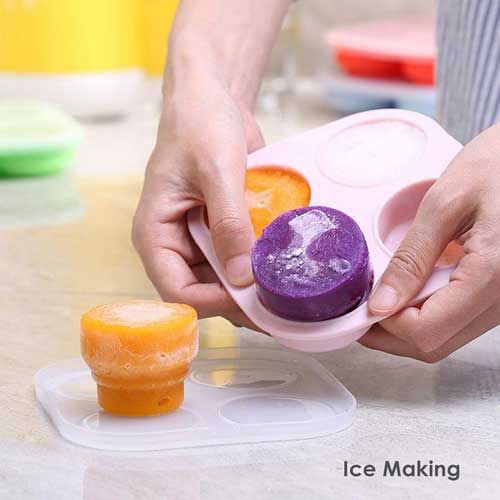 Babyqlo Collapsible Ice Cube Trays - Pink - 4