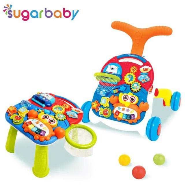 Sugar Baby 10IN1 Premium Activity Walker & Table - Coco Basketball (Red Blue) - 2