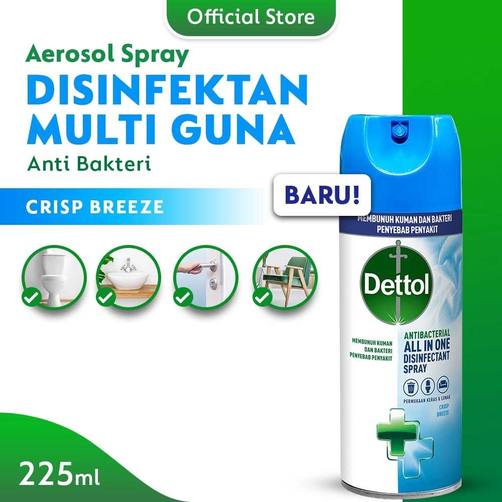 Dettol Desinfectan Spray Crisp Breeze 225ml - 1