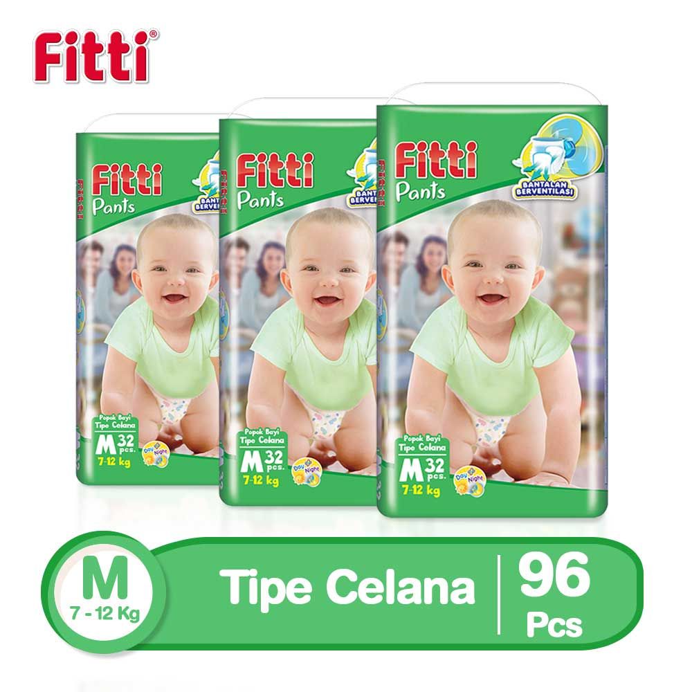 Fitti Pants Popok Celana M 32 - Isi 3 [Exclusive Online] - 1