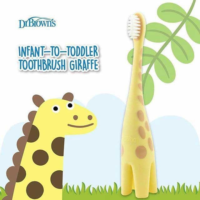 Dr.Brown's Infant to Toddler Toothbrush, Giraffe, 1-pack - 3