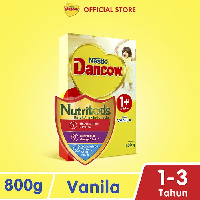 Nestlé DANCOW 1+ Vanila Susu Anak 1-3 Tahun Box 800g - 2