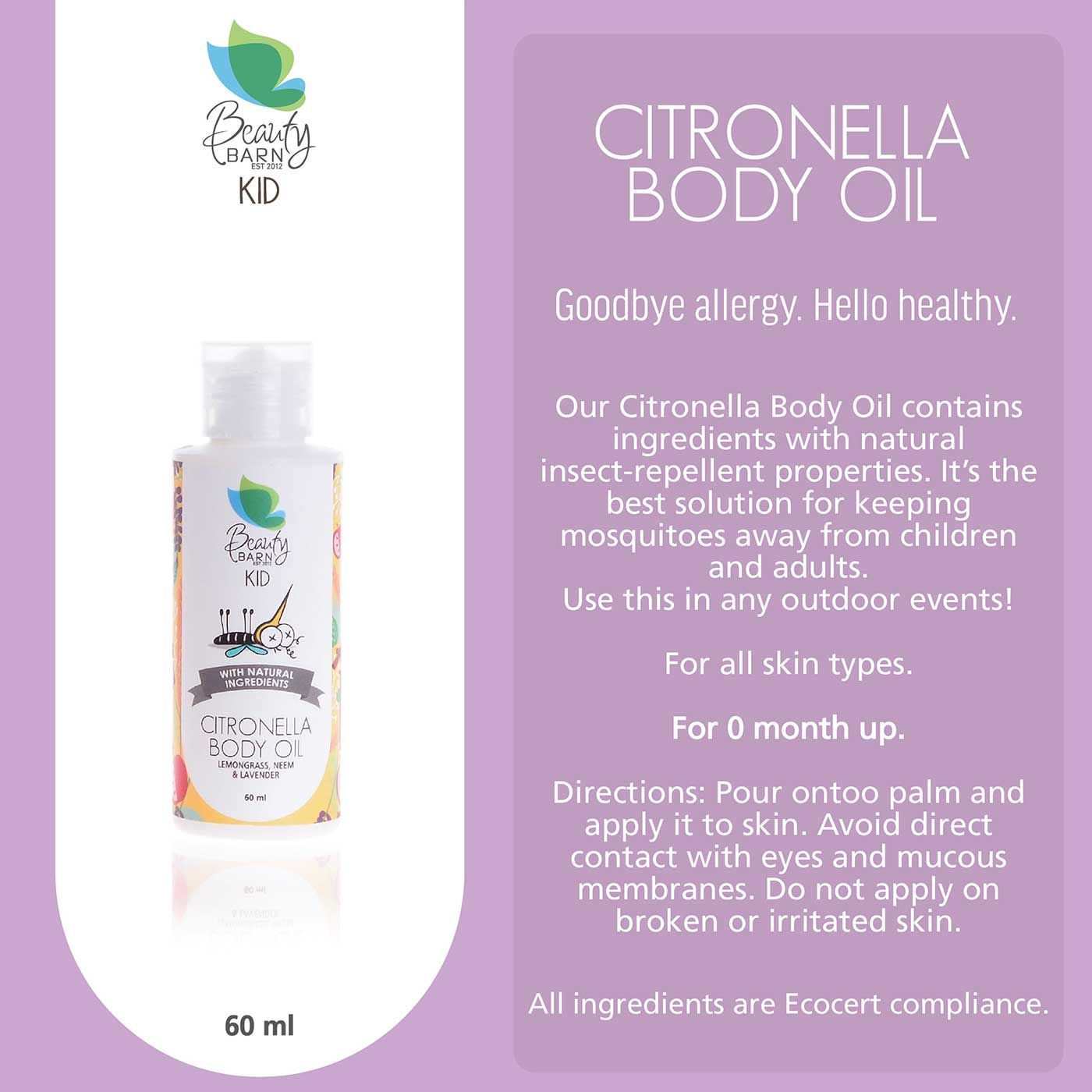 Beauty Barn Kid - Citronella Body Oil 60ml - 2