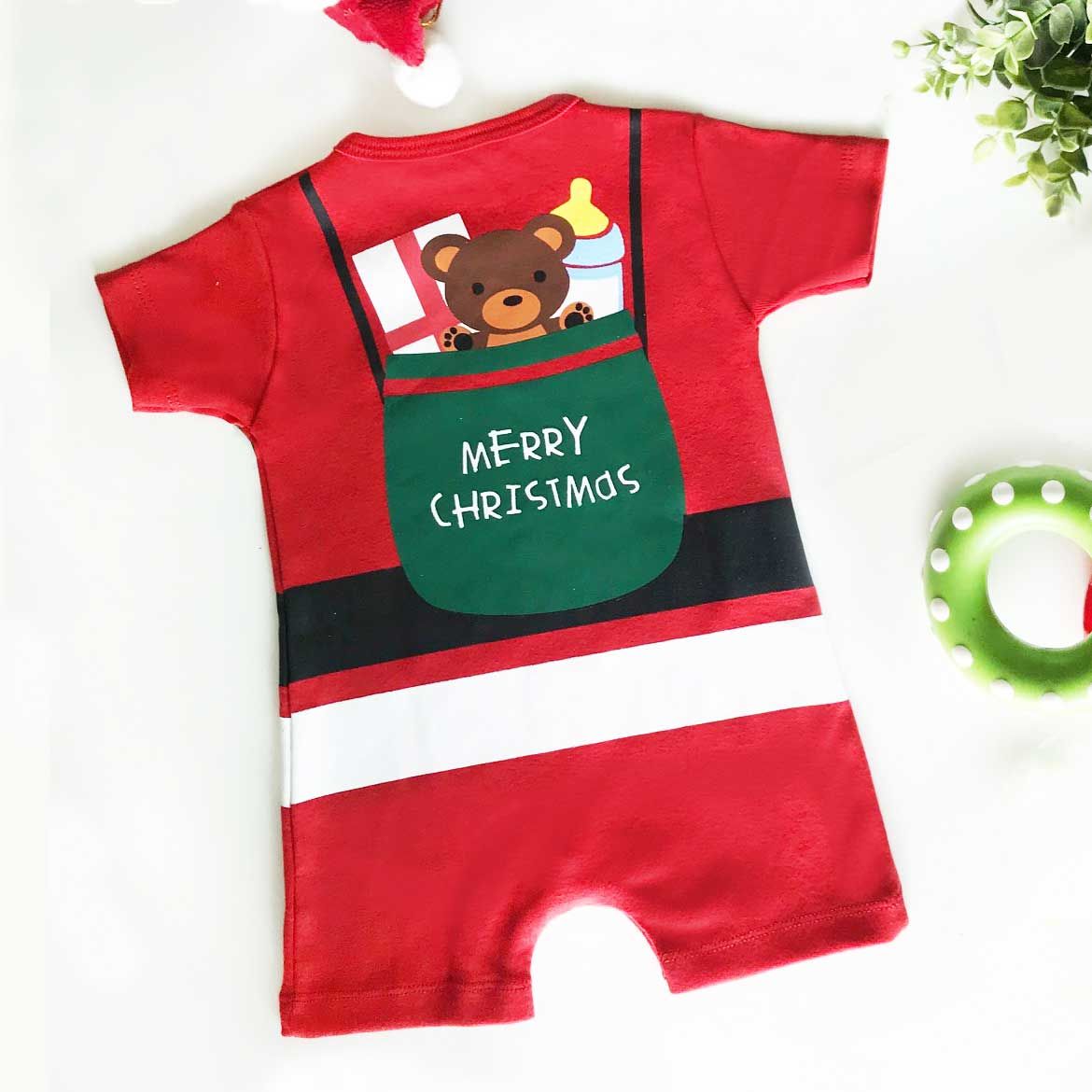 J-Baby Romper Santa With Teddy Bear 12-24 Month - 2