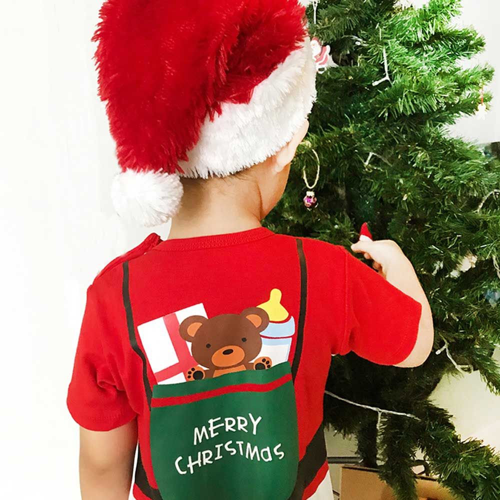 J-Baby Romper Set Santa With Teddy Bear 3-12 Month (Dengan Topi Santa) - 4