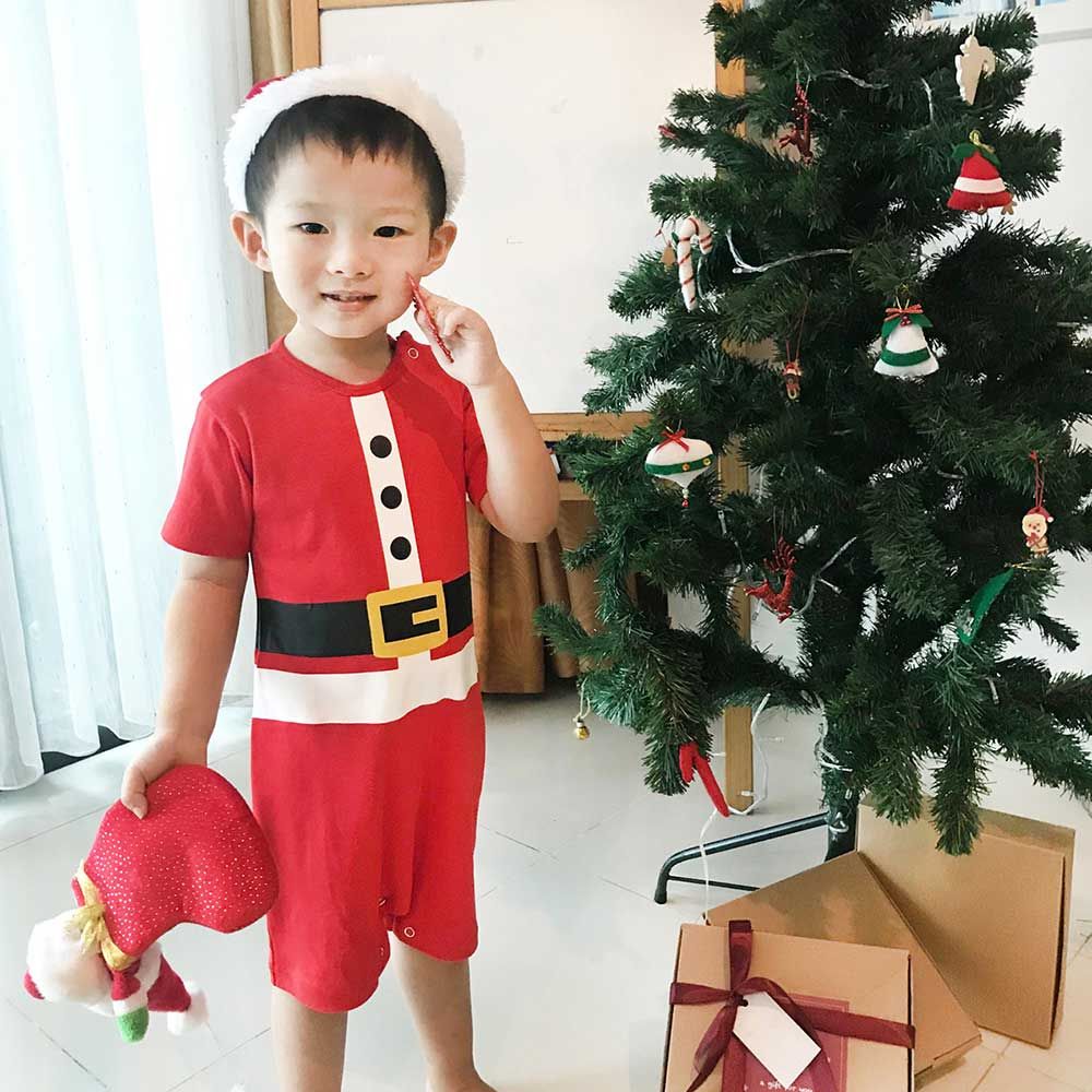 J-Baby Romper Set Santa With Teddy Bear 12-24 Month (Dengan Topi Santa) - 3
