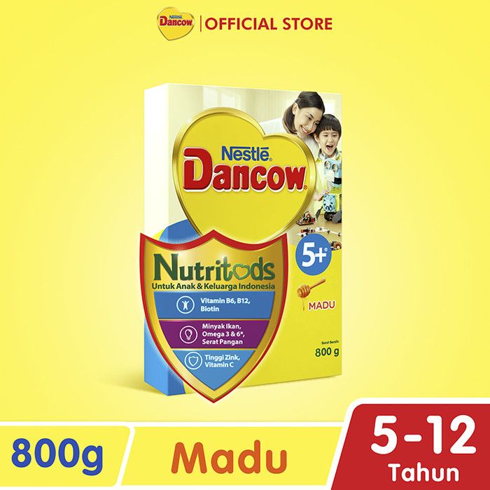 Nestle DANCOW 5+ Madu Susu Anak 5-12 Tahun Box 800g - 2