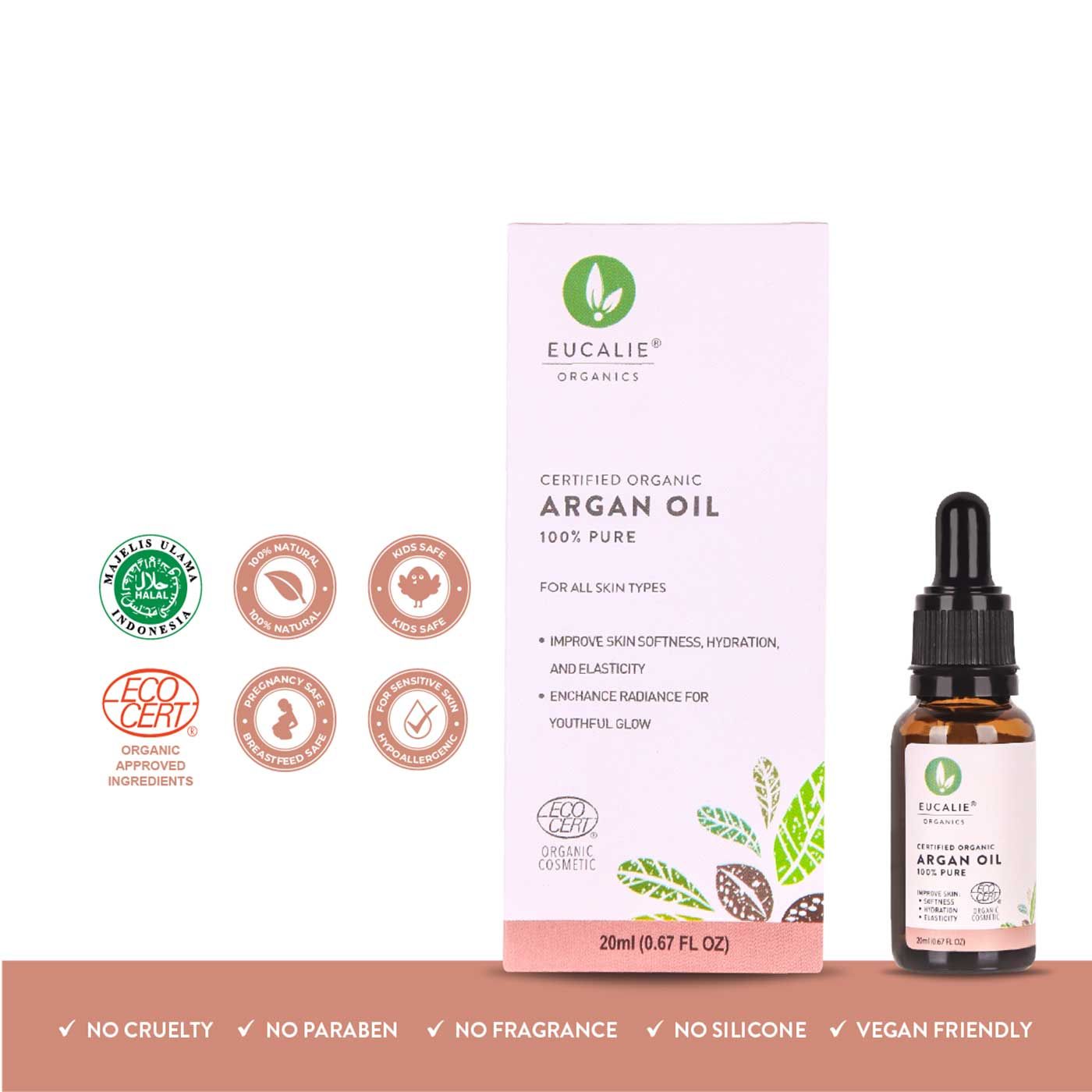 Eucalie Organic Argan Oil [ECOCERT Certified] - 1