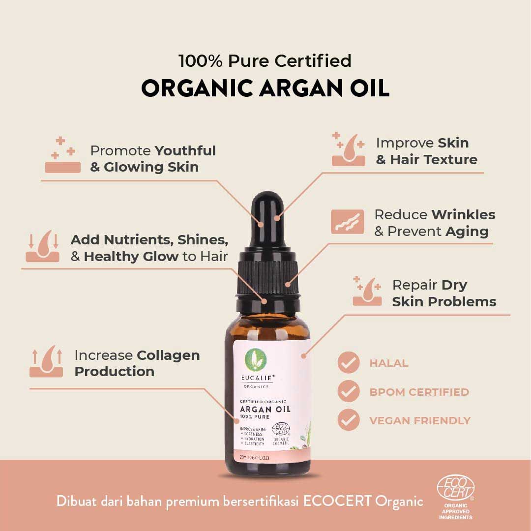 Eucalie Organic Argan Oil [ECOCERT Certified] - 3