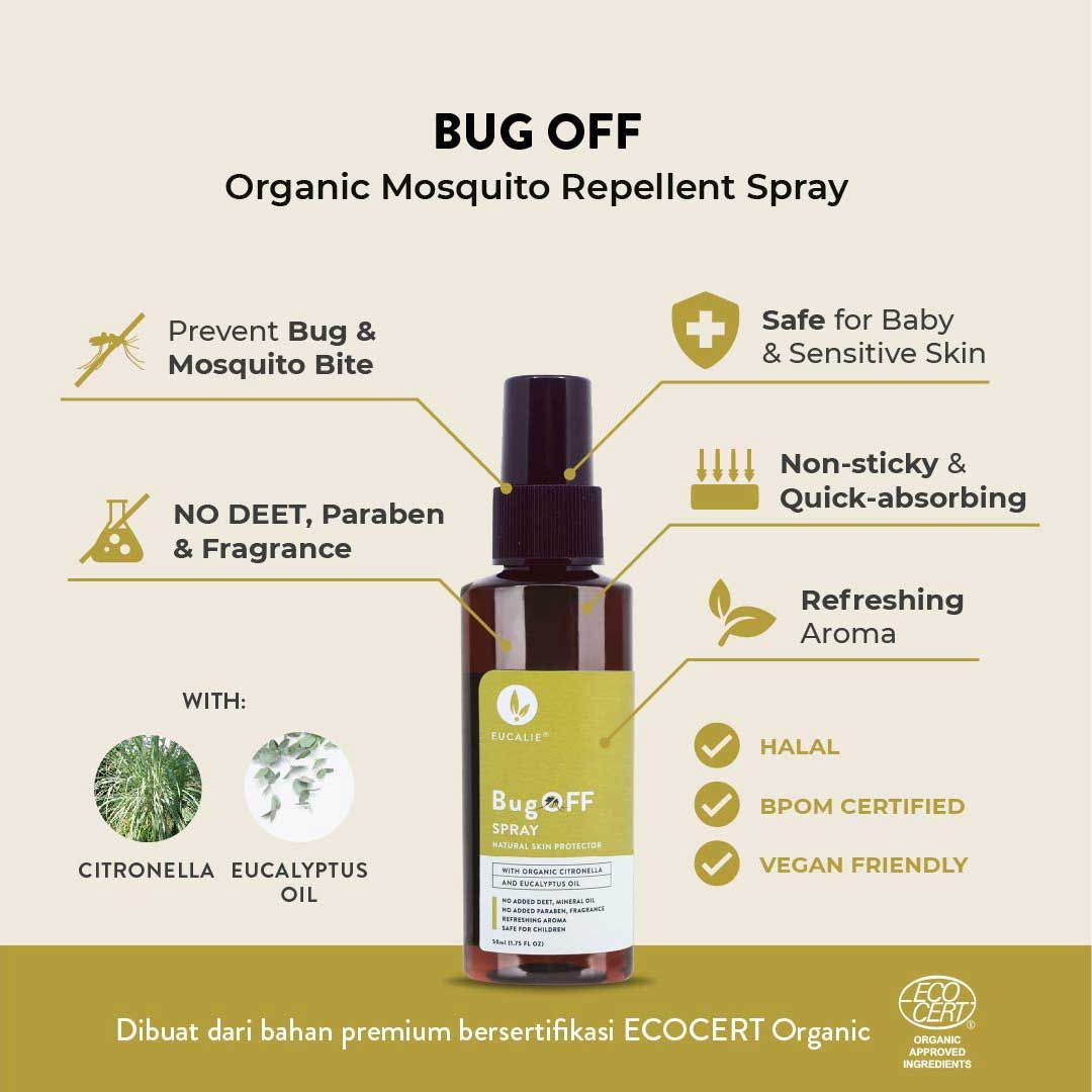 Eucalie Bug Off Organic Mosquito Repellent Spray - 3