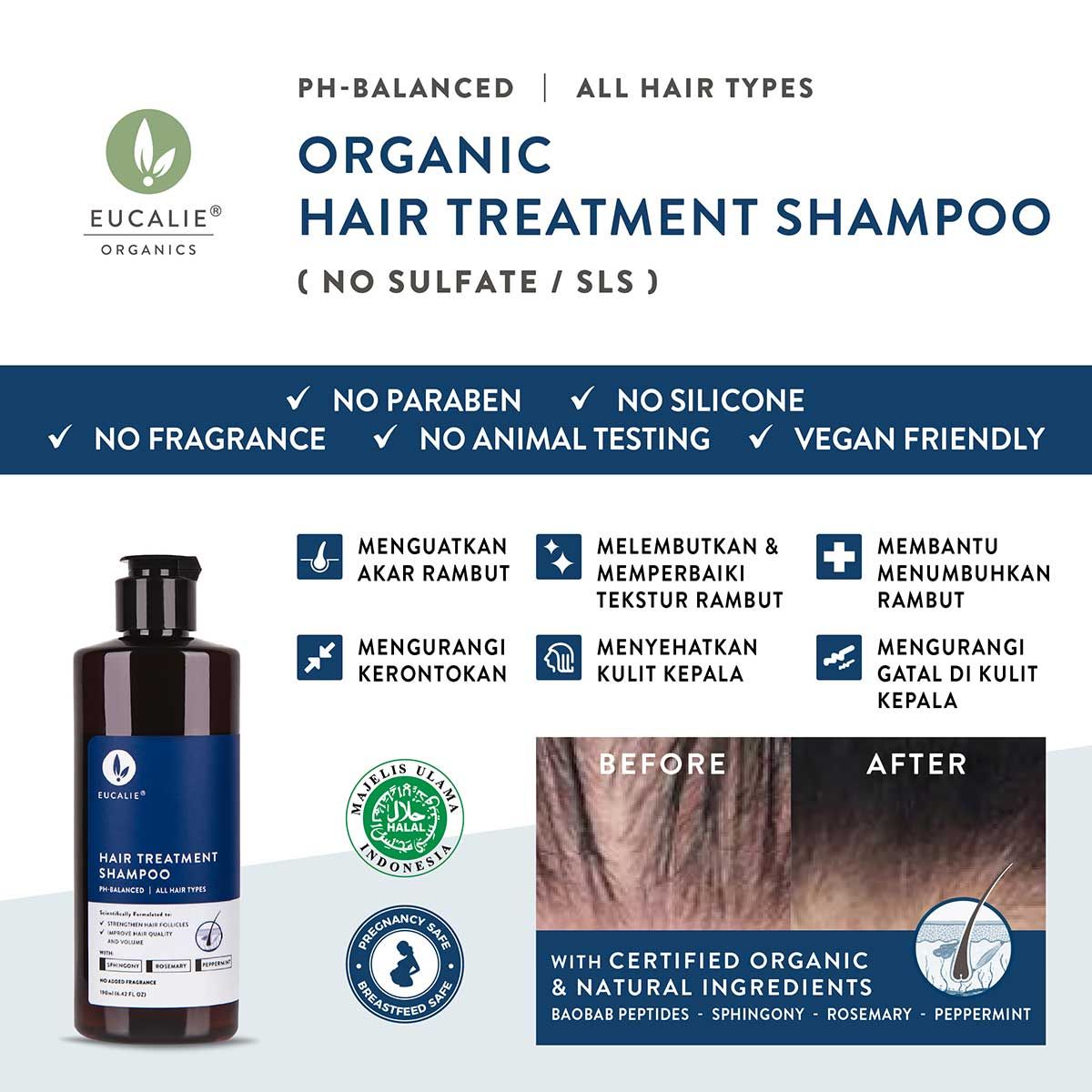 Eucalie Organic Hair Growth Treatment Shampoo 50ml - 2