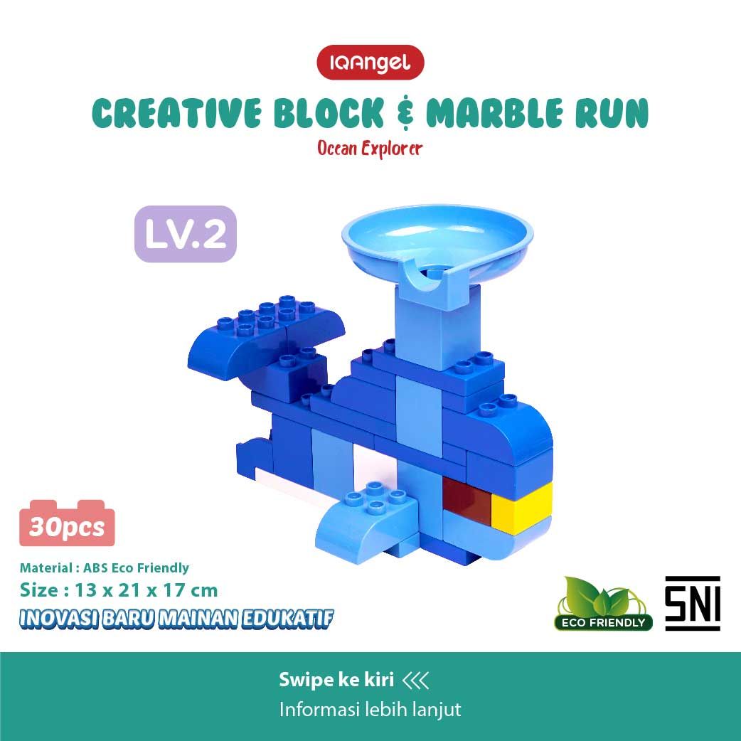 IQ Angle Creative Block & Marble Run Toys Ocean Explorer - IQ1030 - 3