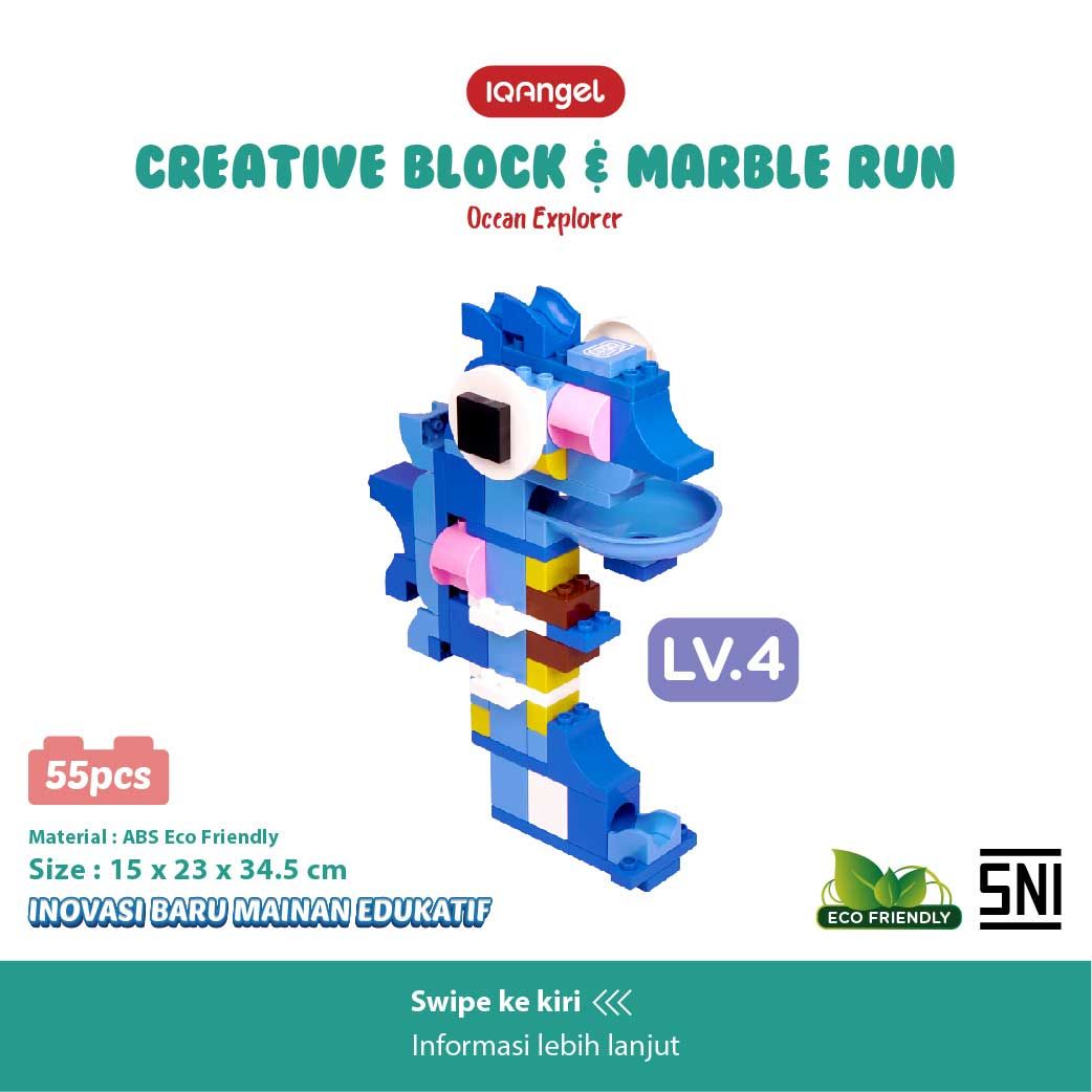 IQ Angle Creative Block & Marble Run Toys Ocean Explorer - IQ1030 - 4
