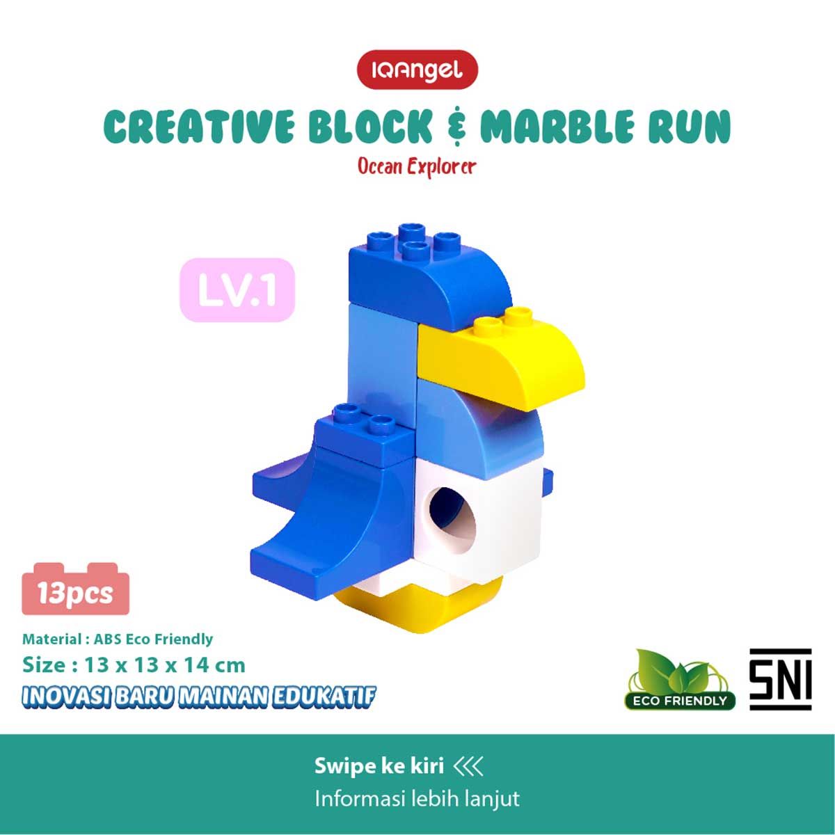 IQ Angle Creative Block & Marble Run Toys Ocean Explorer - IQ1030 - 8