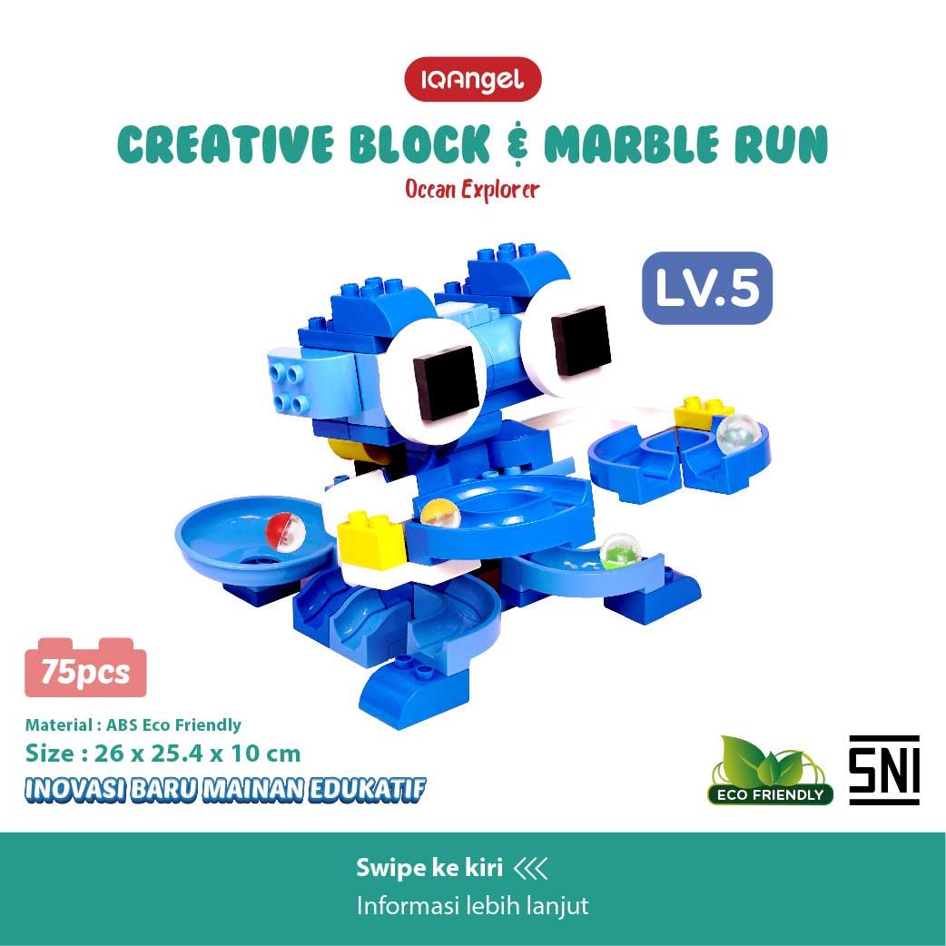 IQ Angle Creative Block & Marble Run Toys Ocean Explorer - IQ1030 - 9