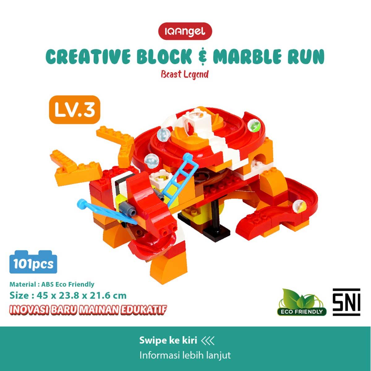 IQ Angle Creative Block & Marble Run Toys Beast Legend - IQ1026 - 10