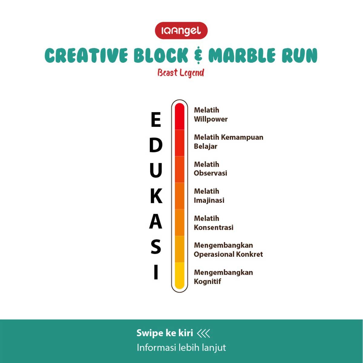 IQ Angle Creative Block & Marble Run Toys Beast Legend - IQ1026 - 2