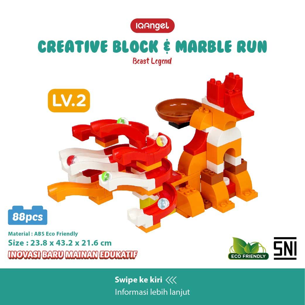 IQ Angle Creative Block & Marble Run Toys Beast Legend - IQ1026 - 3
