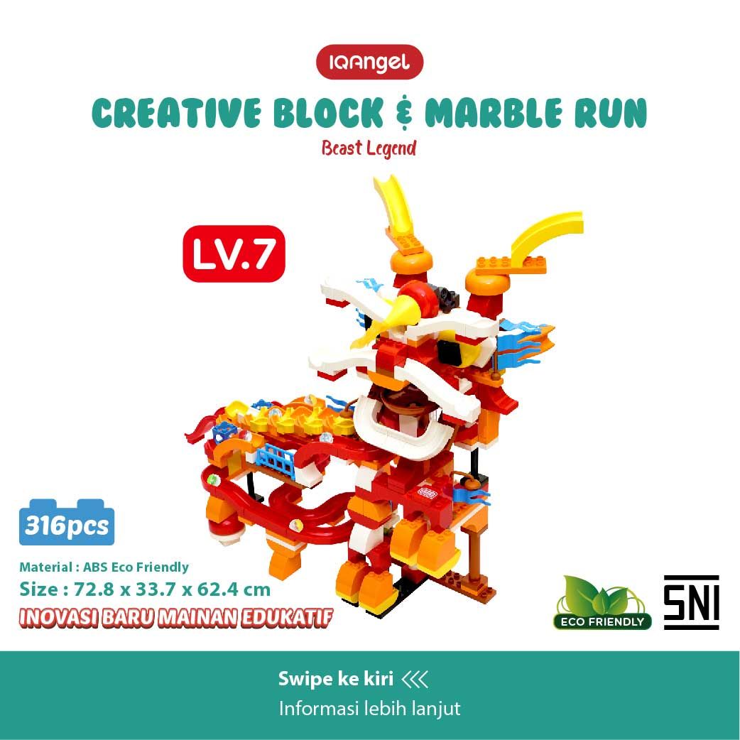 IQ Angle Creative Block & Marble Run Toys Beast Legend - IQ1026 - 6