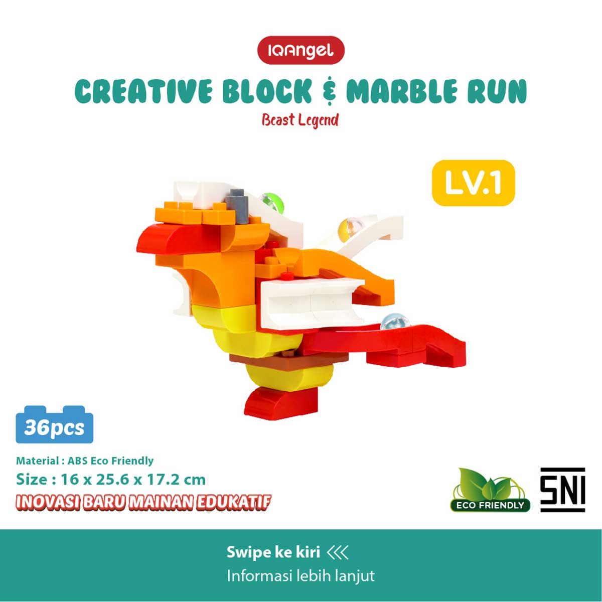 IQ Angle Creative Block & Marble Run Toys Beast Legend - IQ1026 - 8