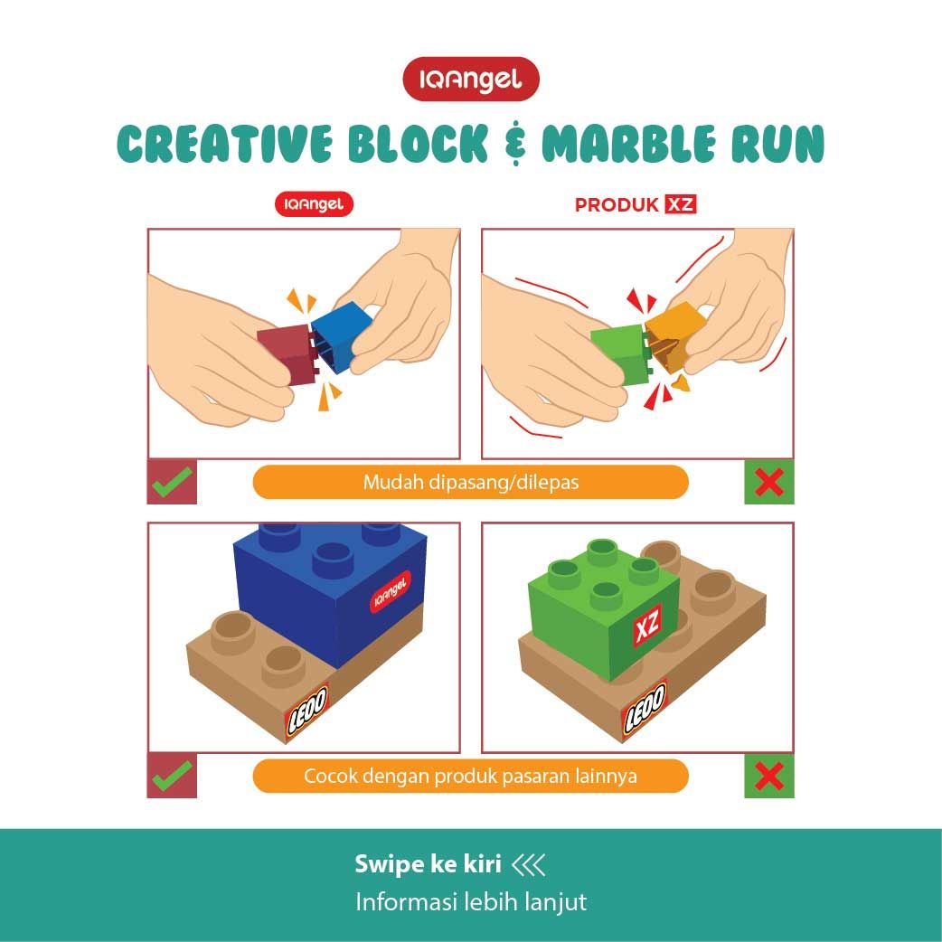 IQ Angel Creative Block & Marble Run Toys Through The Jugle - IQ1029 - 11