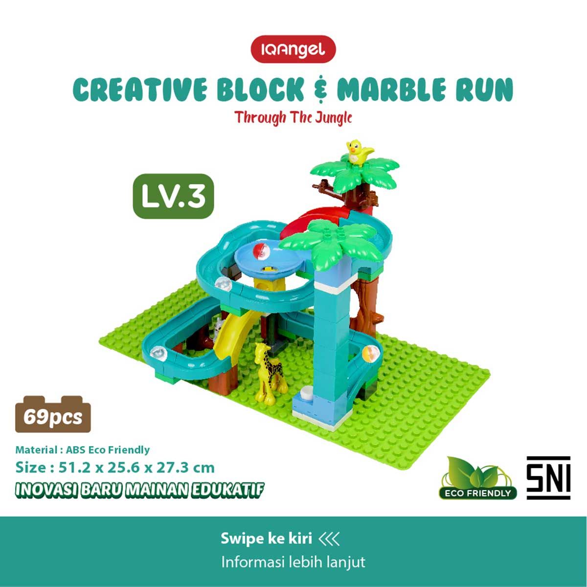 IQ Angel Creative Block & Marble Run Toys Through The Jugle - IQ1029 - 3