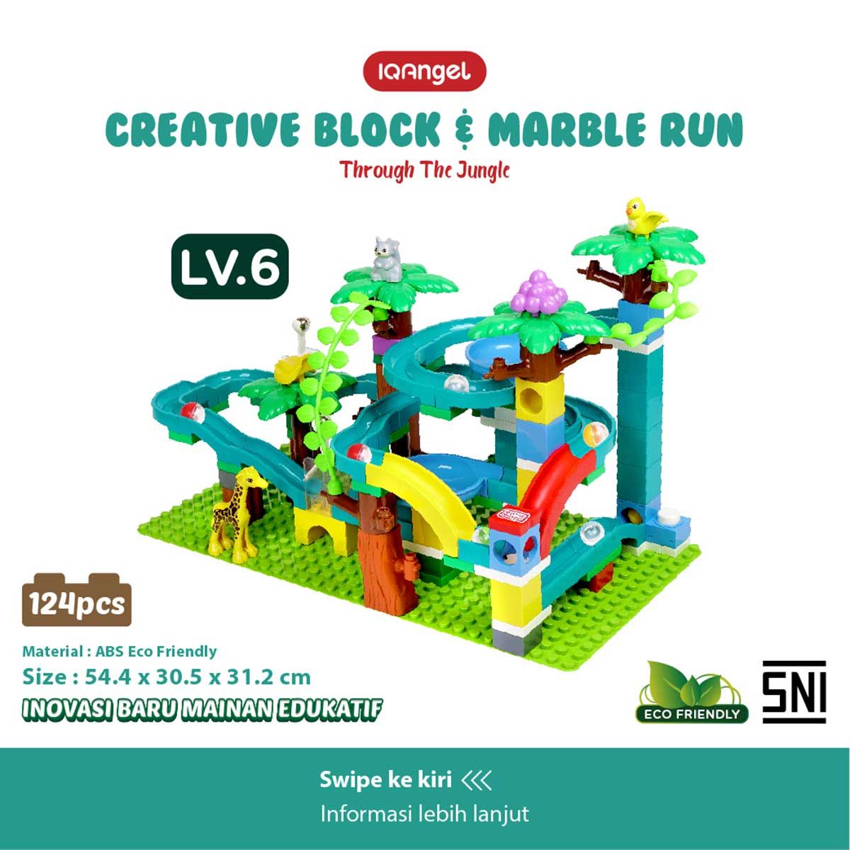 IQ Angel Creative Block & Marble Run Toys Through The Jugle - IQ1029 - 5