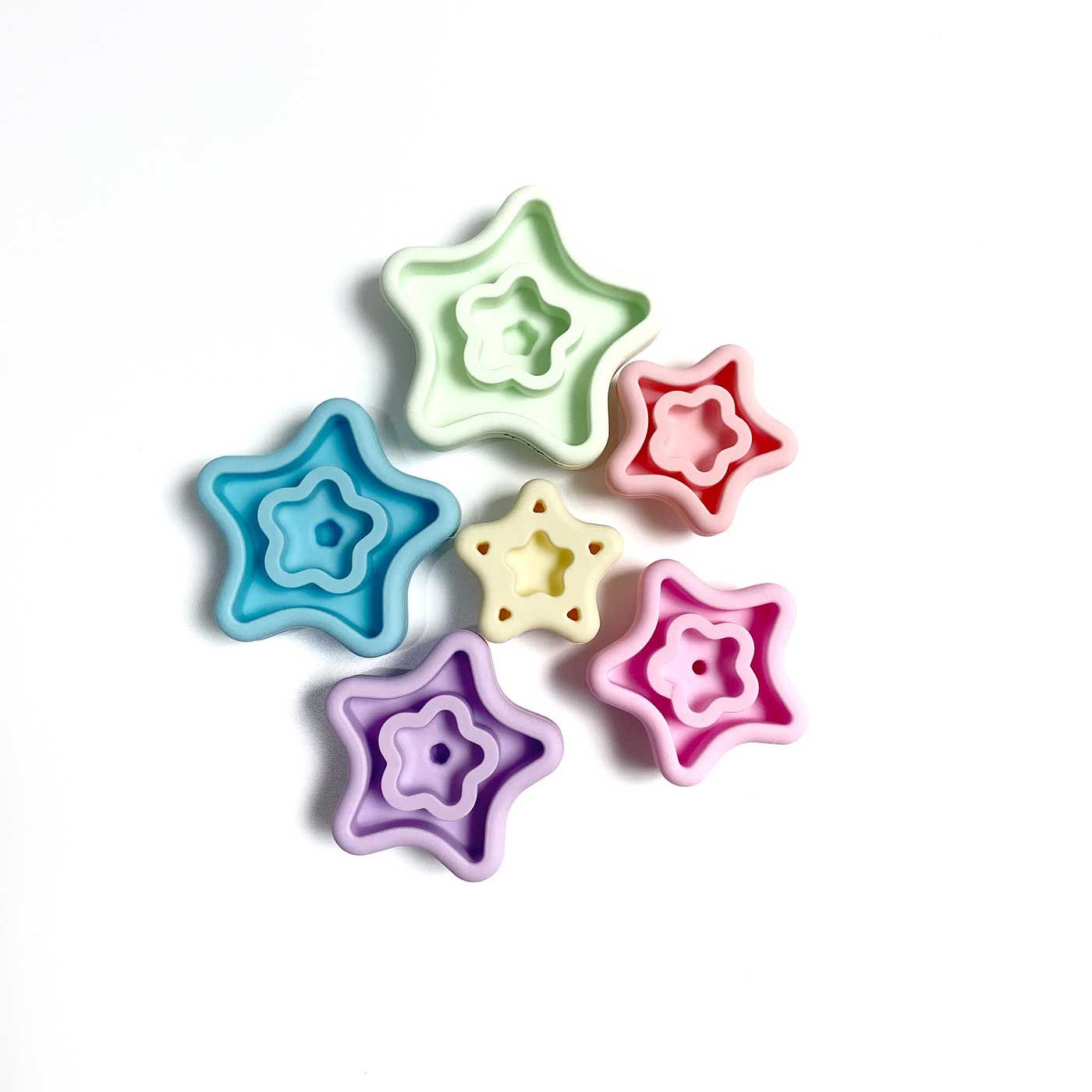 Brightchewelry Star Silicone Stacker - Pastel - 4