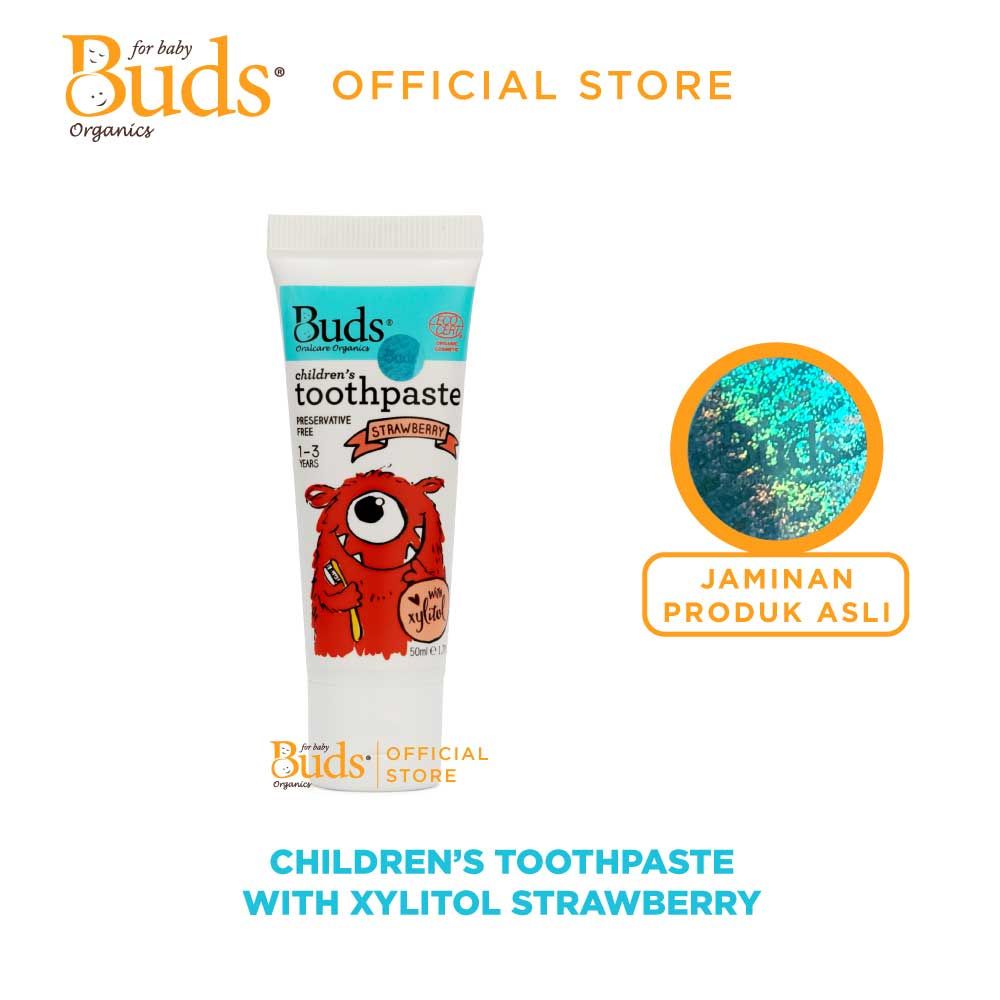 BUDS - Toothpaste With Xylitol Strawberry (1-3Y) 50ml - 1