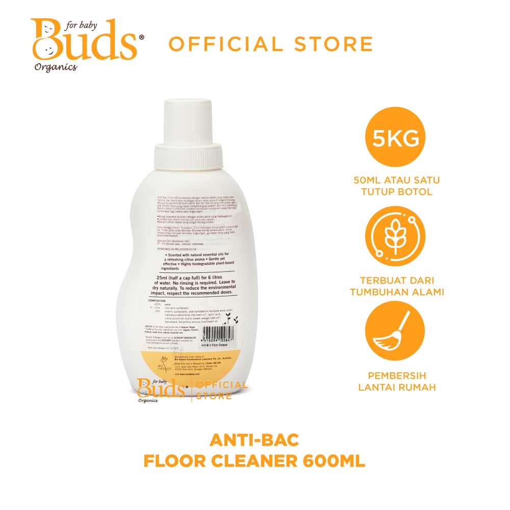 BUDS - Baby Safe Anti Bac Floor Cleaner 600ml - 2