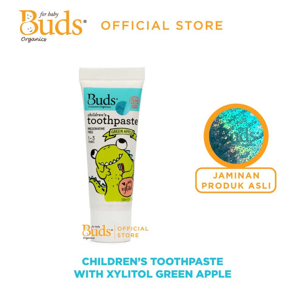 BUDS - Toothpaste With Xylitol Green Apple (1-3Y) 50ml - 1