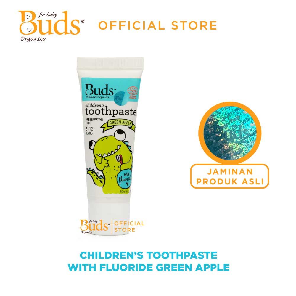BUDS - Toothpaste With Fluoride Green Apple (3-12Y) 50ml - 1
