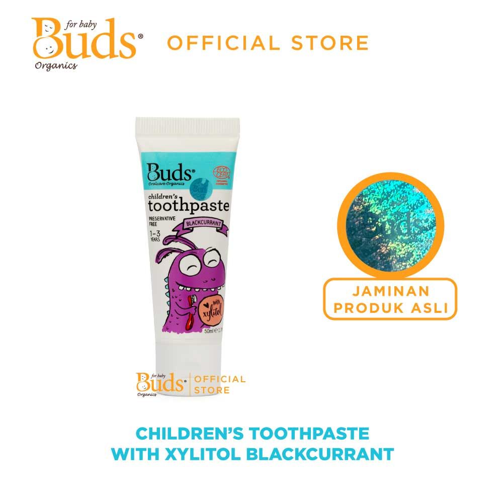 BUDS - Toothpaste With Xylitol Blackcurrant (1-3y) 50ml - 1