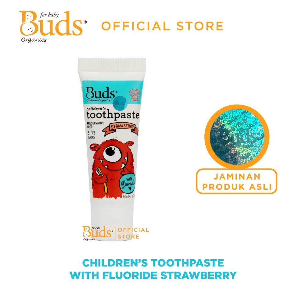 BUDS - Toothpaste With Fluoride Strawberry (3-12Y) 50ml - 1