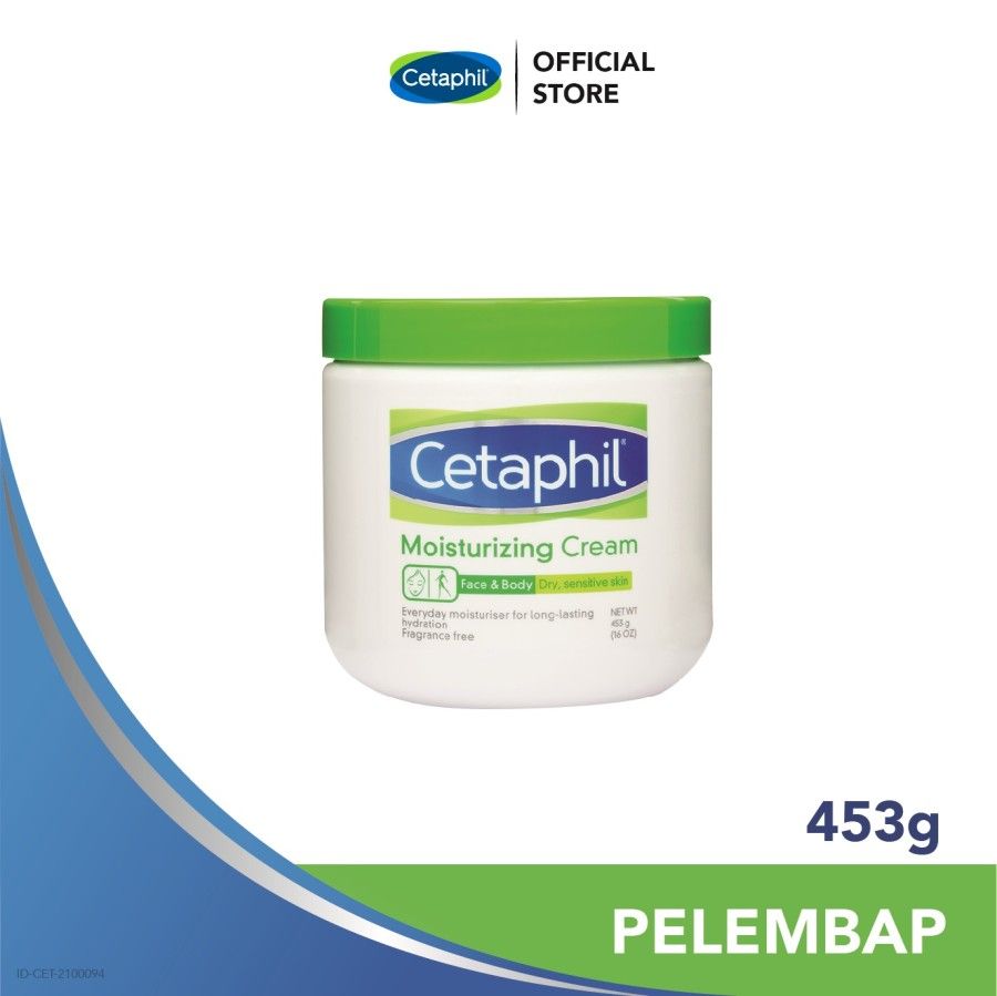 Cetaphil Moisturizing Cream 453g Skin Care Krim Pelembab Wajah untuk Segala Jenis Kulit - 1