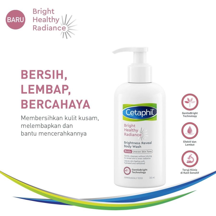 Cetaphil Bright Healthy Radiance Brightness Reveal Body Wash 245ml Sabun Mandi untuk Perawatan Tubuh Mencerahkan Kulit - 3