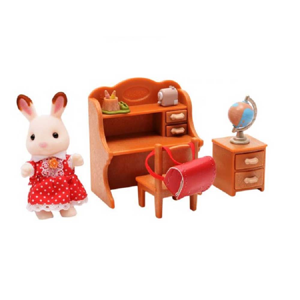Sylvanian Families Mainan Koleksi Chocolate Rabbit Sister Set Desk - 2