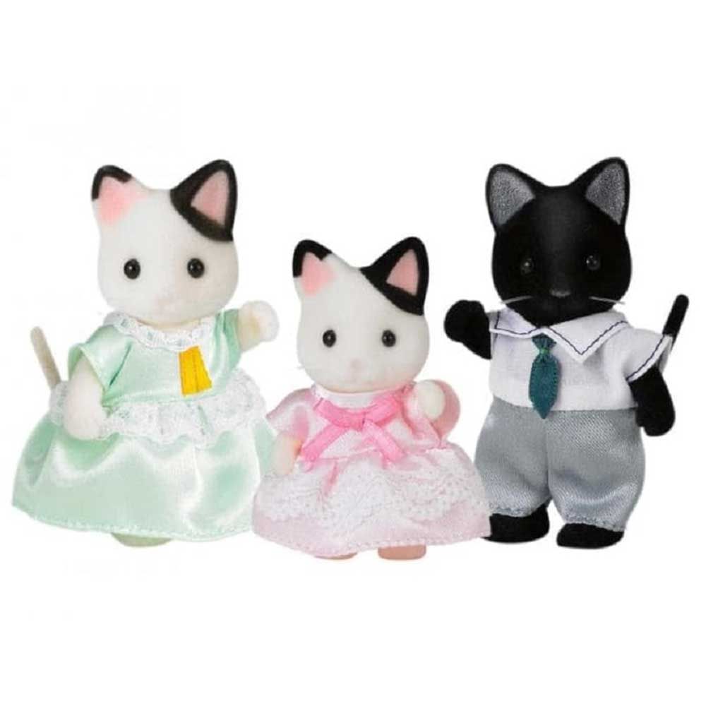 Sylvanian Families Mainan Koleksi Tuxedo Cat Family 3 Figure - 3
