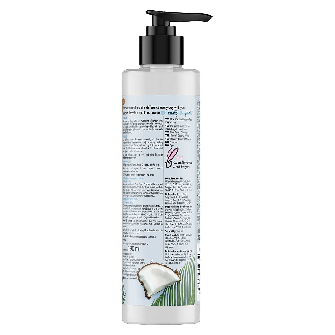 Love Beauty&Planet Face Cleanser Coconut 190Ml - 3