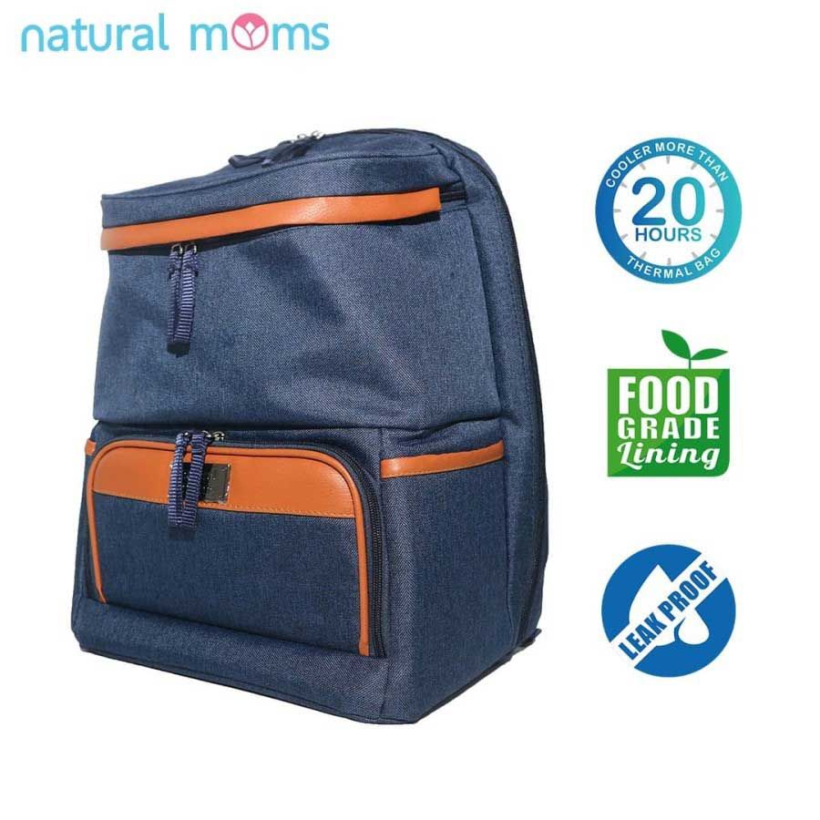 Natural Moms Thermal Bag Backpack - Max Blue  - 2