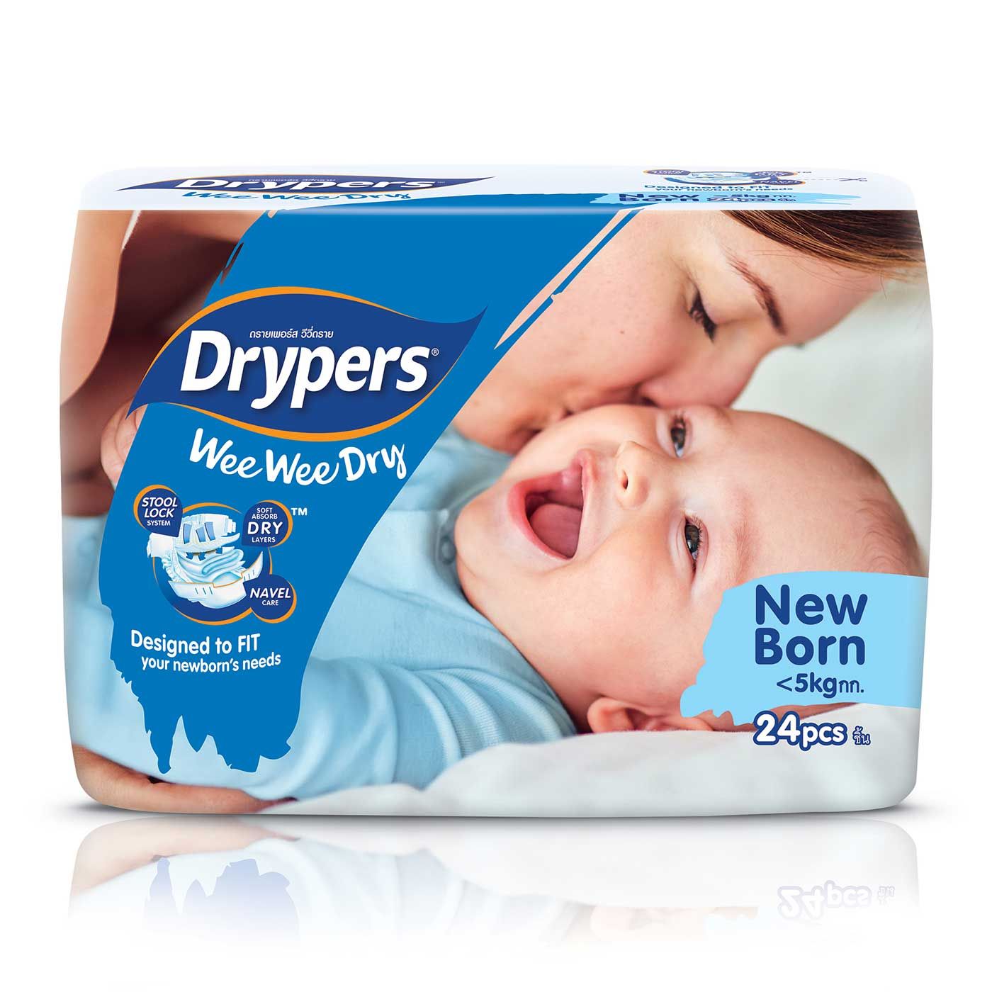 Drypers Wee Wee Dry - NB 24s - 1