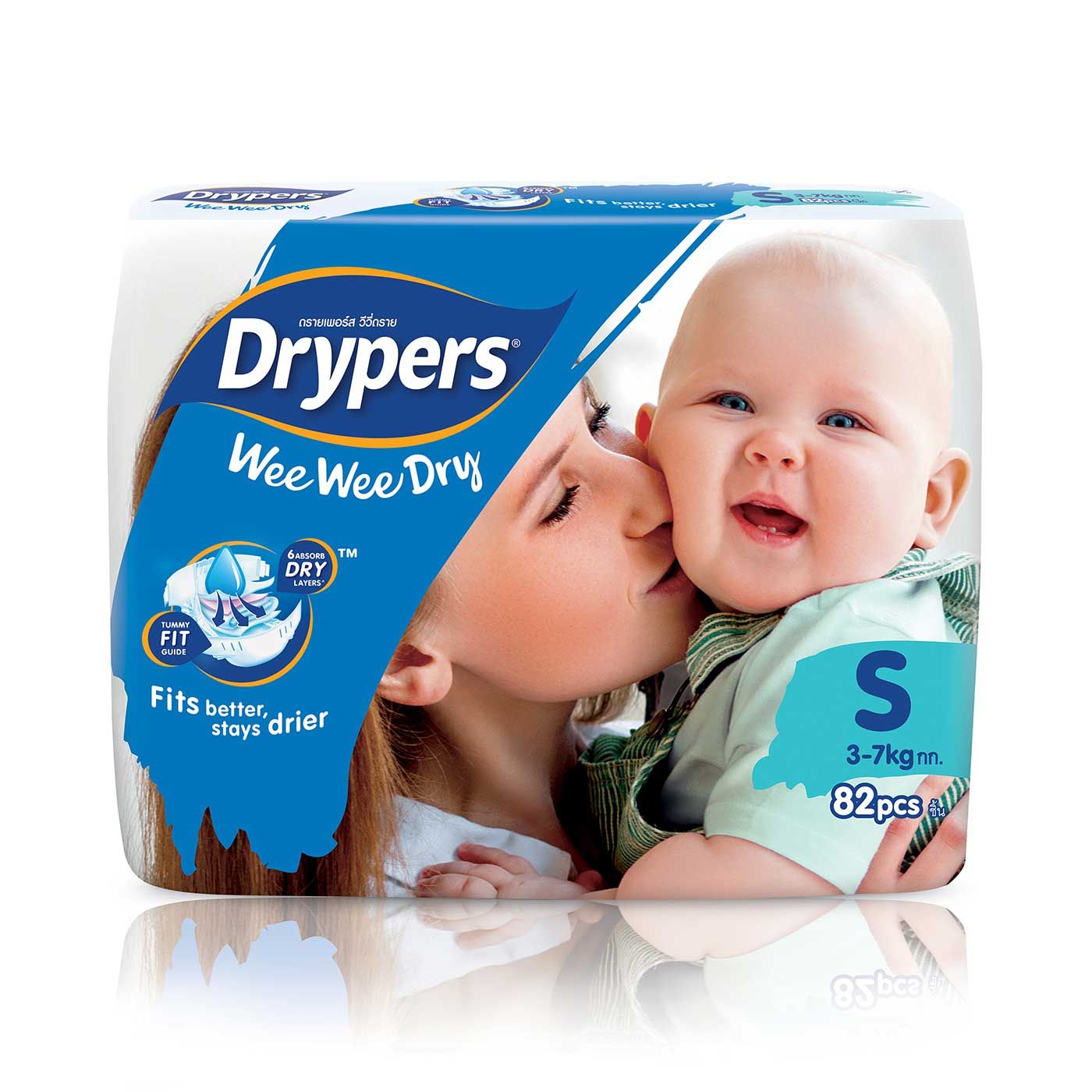 Drypers Wee Wee Dry - S 82s - 1