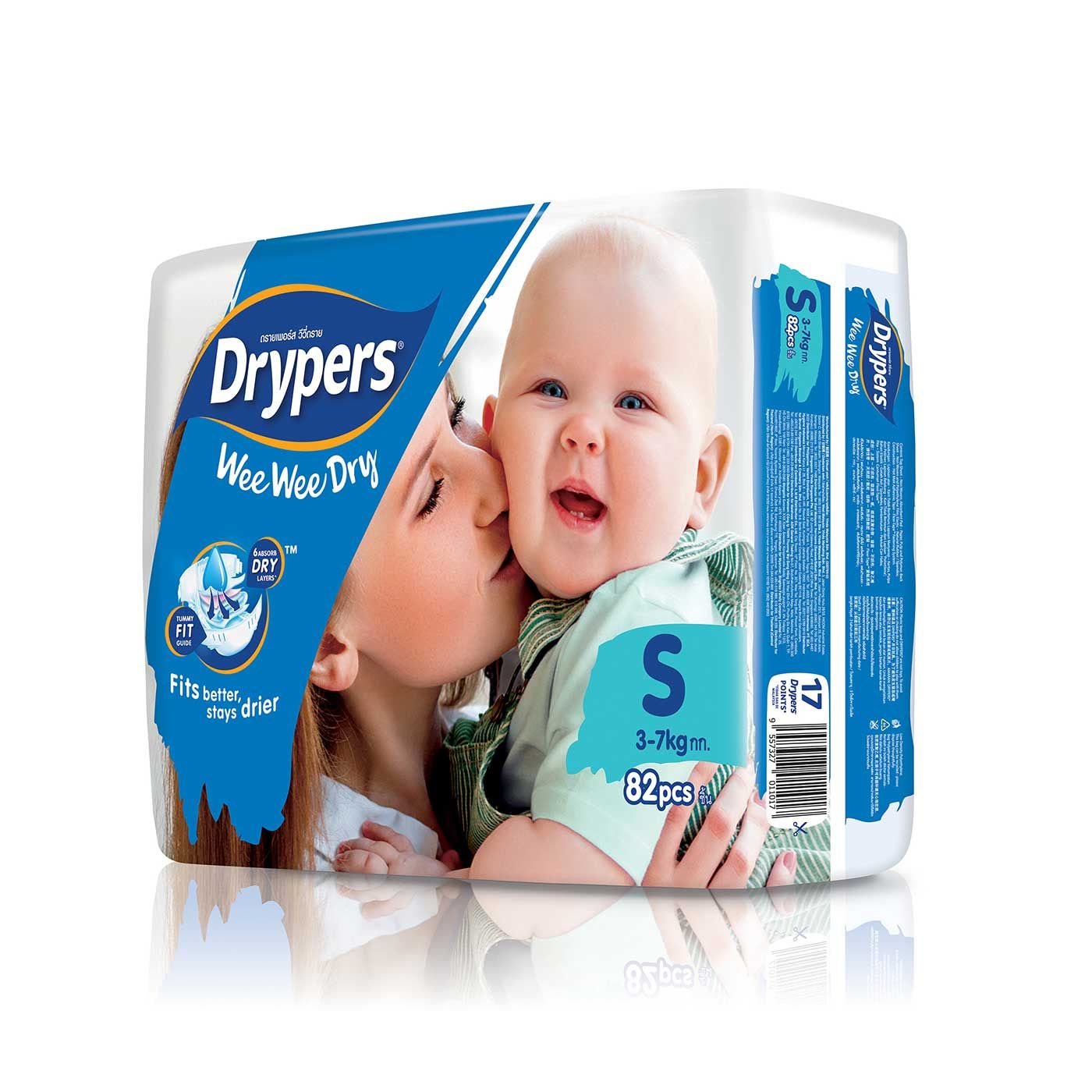 Drypers Wee Wee Dry - S 82s - 2