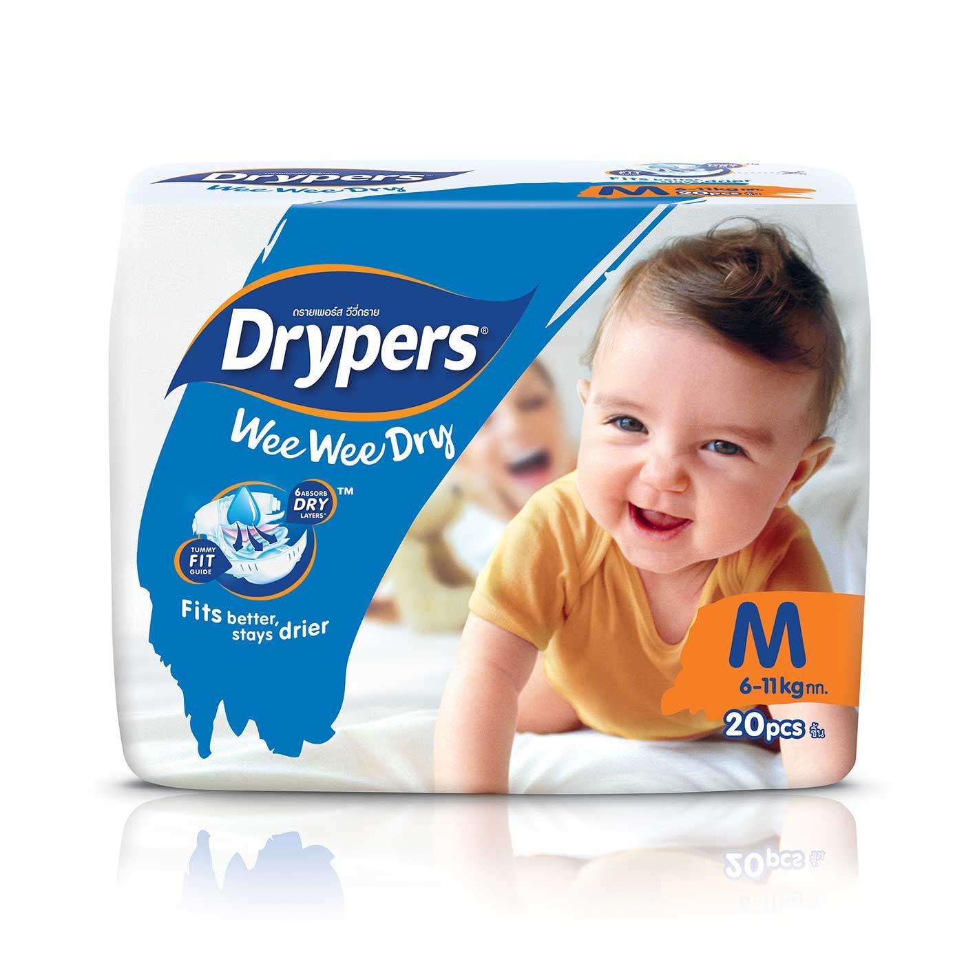 Drypers Wee Wee Dry - M 20s - 1