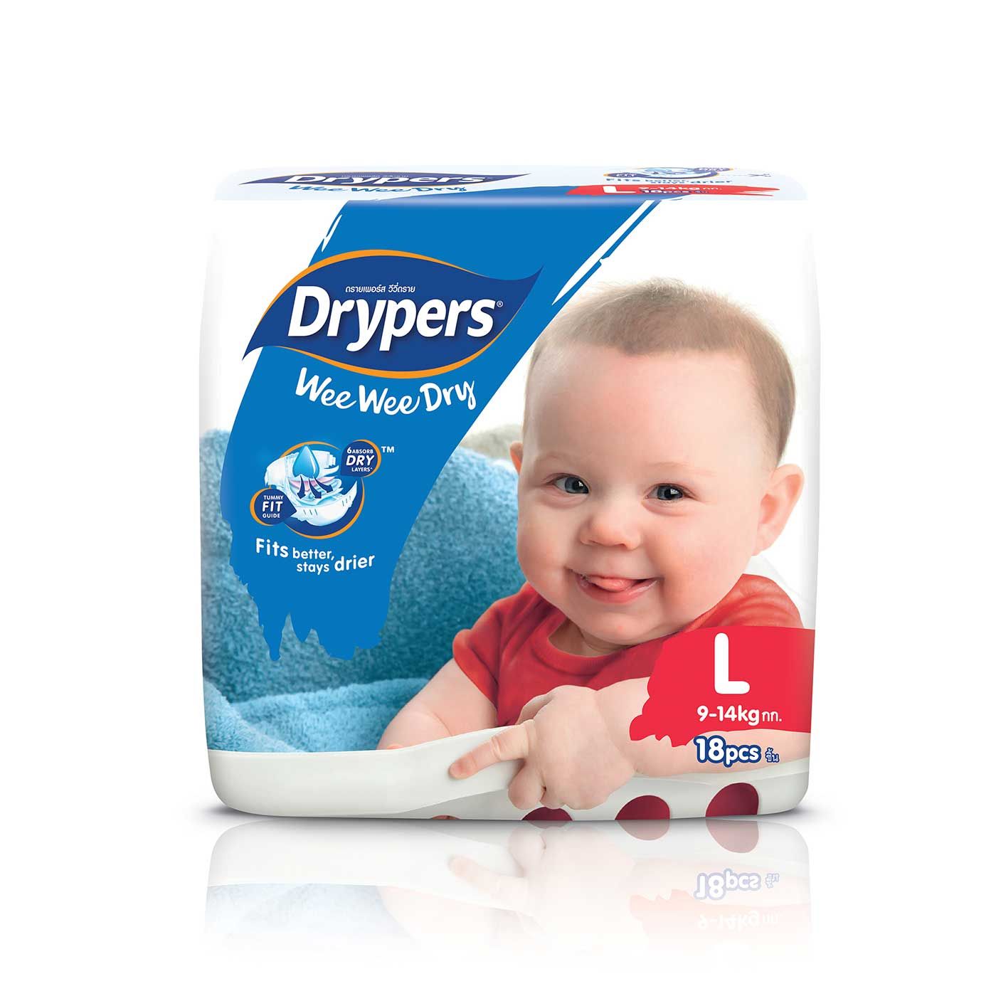 Drypers Wee Wee Dry - L 18s - 1
