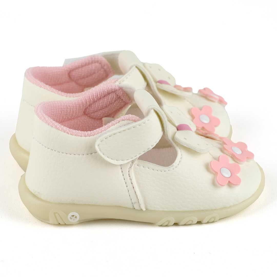 Happy Baby - Sepatu Bayi Bunyi Perempuan - PCB-809 - White - Size 19 - 2