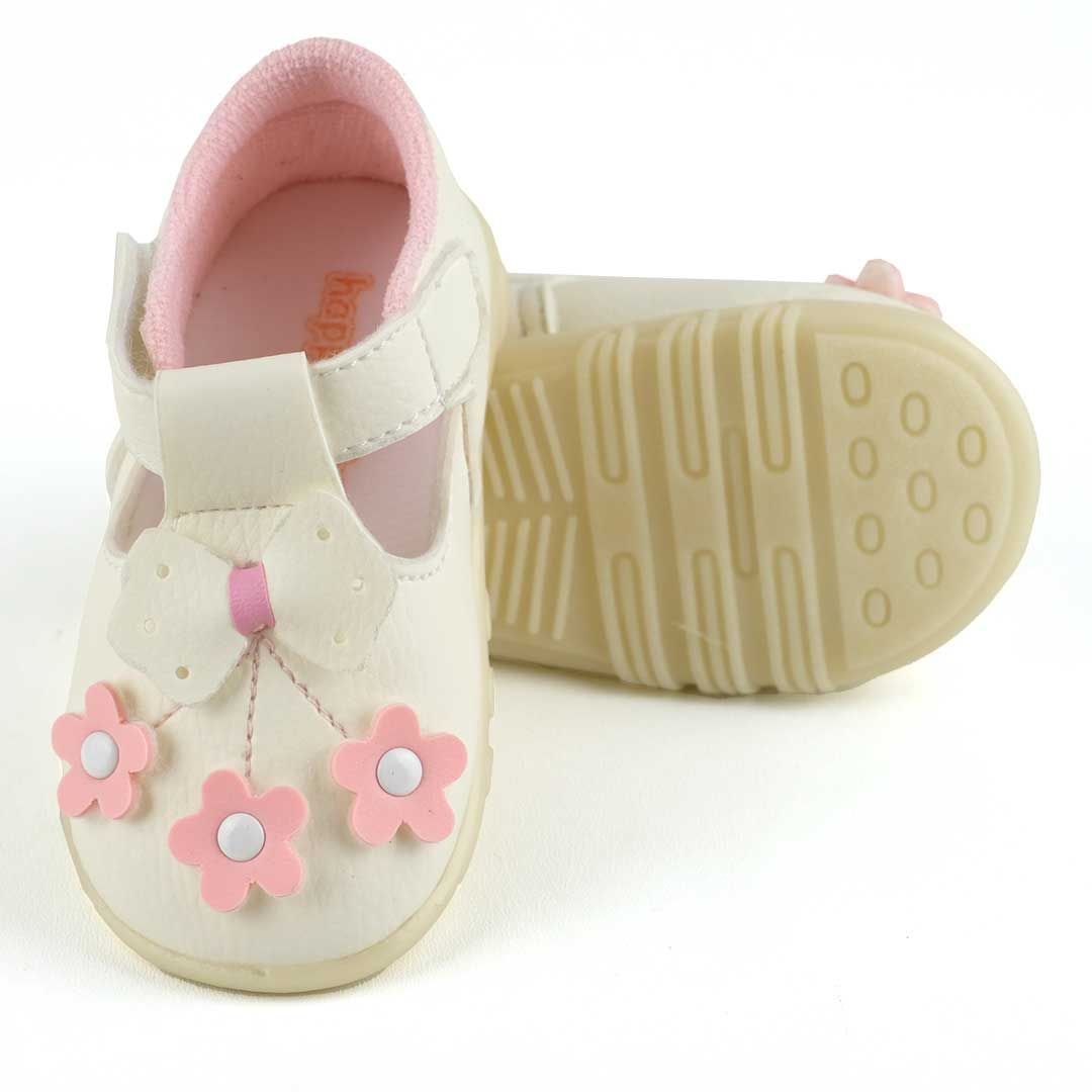 Happy Baby - Sepatu Bayi Bunyi Perempuan - PCB-809 - White - Size 19 - 4