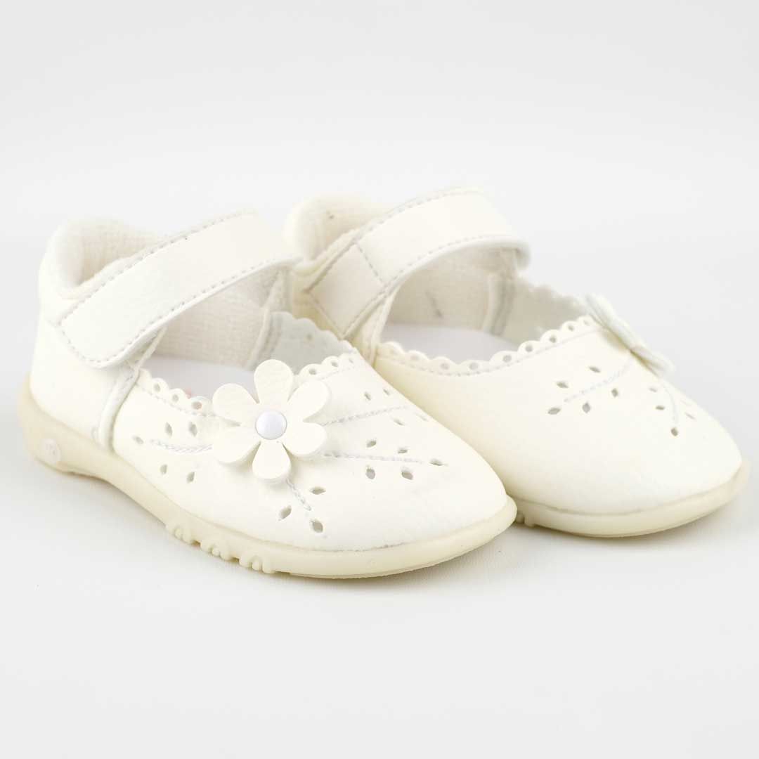 Happy Baby - Sepatu Bayi Bunyi Perempuan - PCB-851 - White - Size 19 - 1