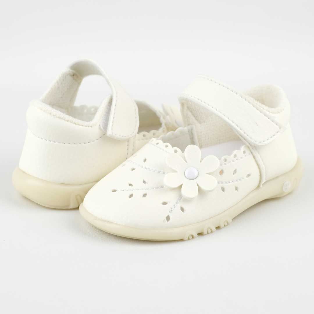 Happy Baby - Sepatu Bayi Bunyi Perempuan - PCB-851 - White - Size 19 - 4