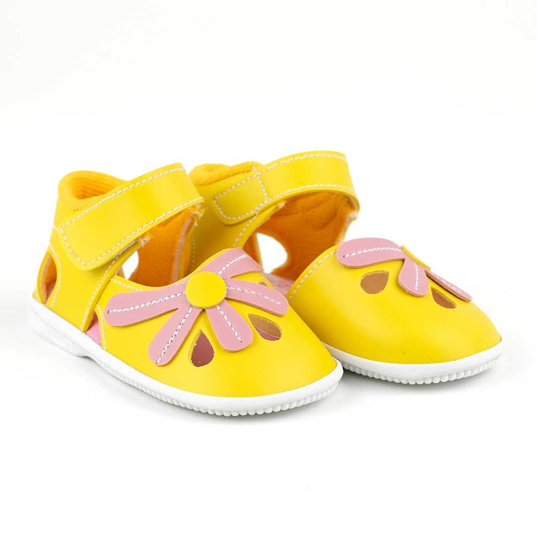 Happy Baby - Sepatu Bayi Bunyi Perempuan - SB-978 - Yellow - Size 19 - 1